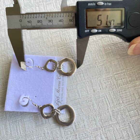 FAC Modern Silver Tone Necklace Earrings & Bracelet NWT - Picture 6 of 8